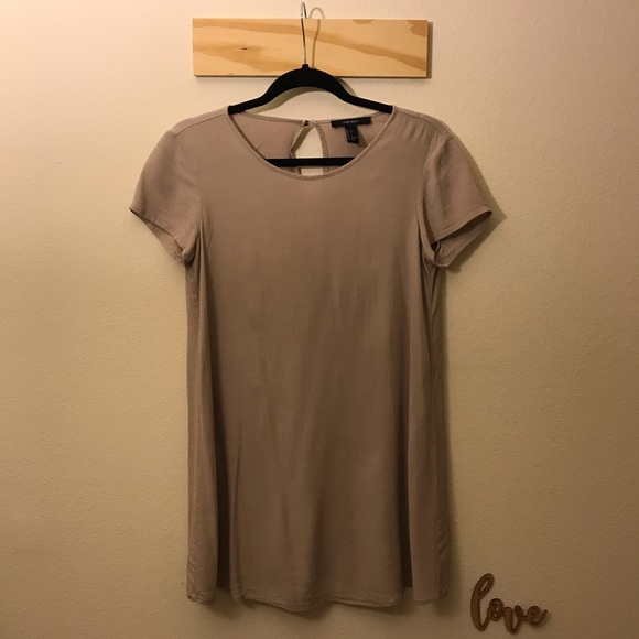 Forever 21 Beige Babydoll Flowy Dress Loose Fit - Picture 2 of 4